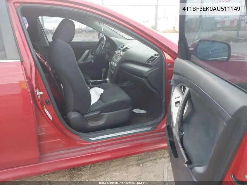 4T1BF3EK0AU511149 2010 Toyota Camry Se