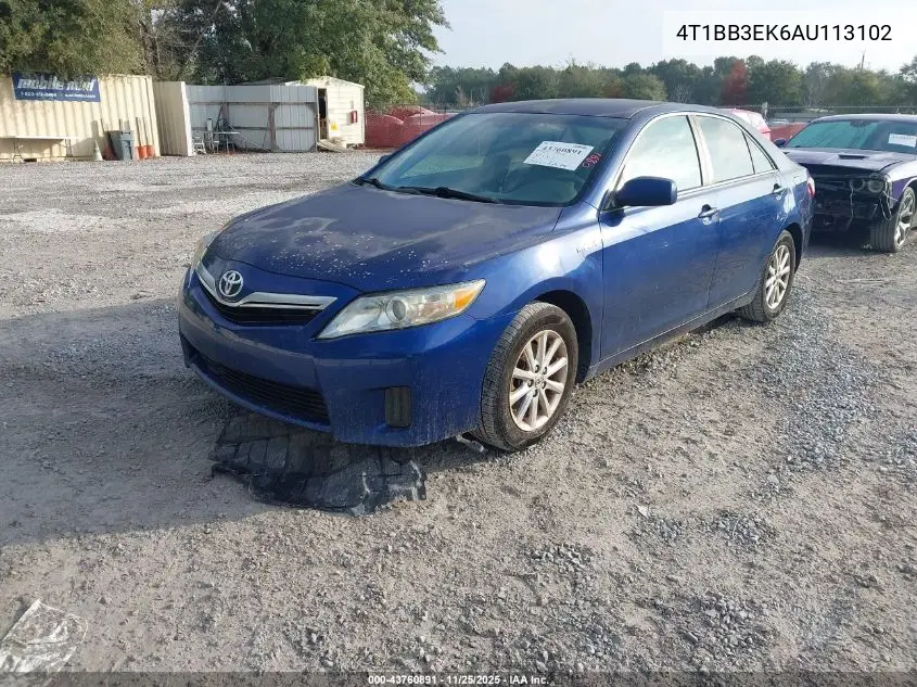 4T1BB3EK6AU113102 2010 Toyota Camry Hybrid