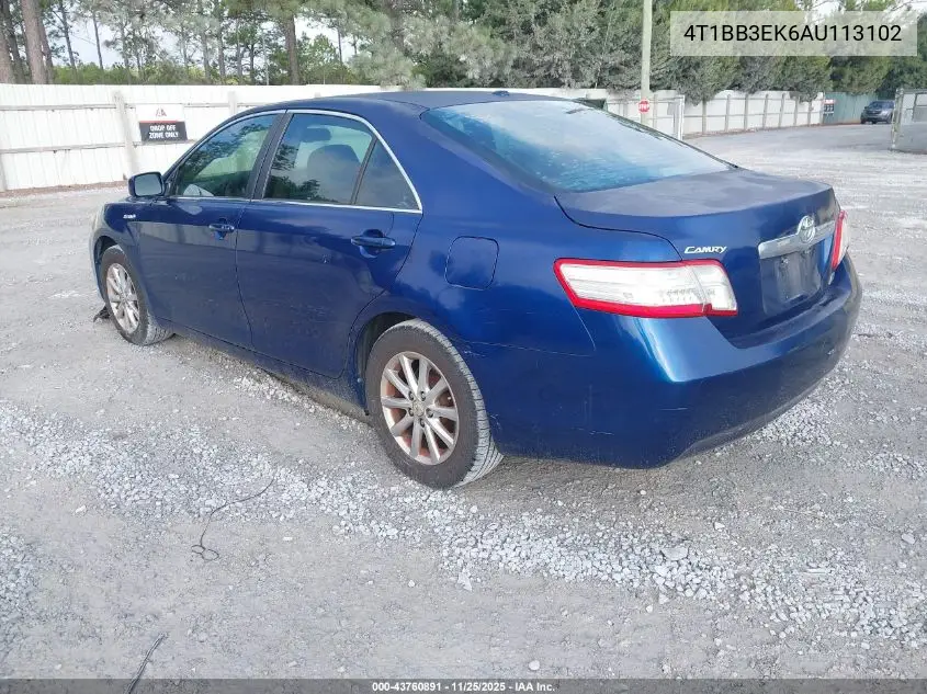 4T1BB3EK6AU113102 2010 Toyota Camry Hybrid