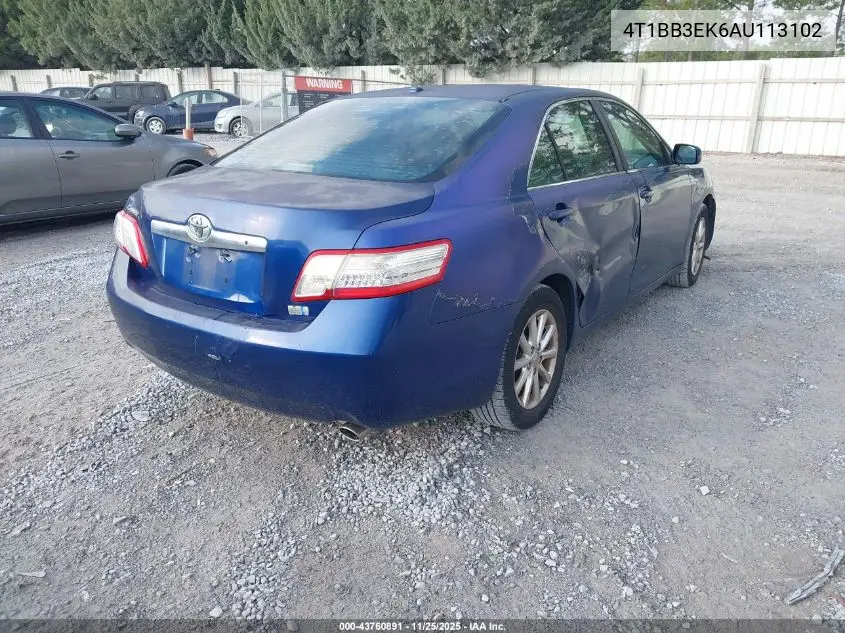 4T1BB3EK6AU113102 2010 Toyota Camry Hybrid