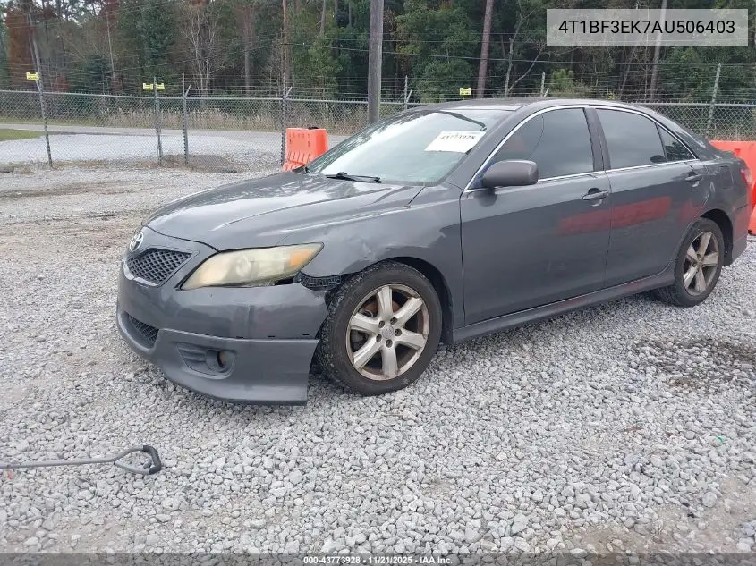 4T1BF3EK7AU506403 2010 Toyota Camry Se
