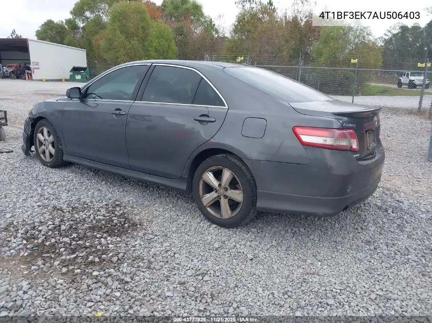 4T1BF3EK7AU506403 2010 Toyota Camry Se