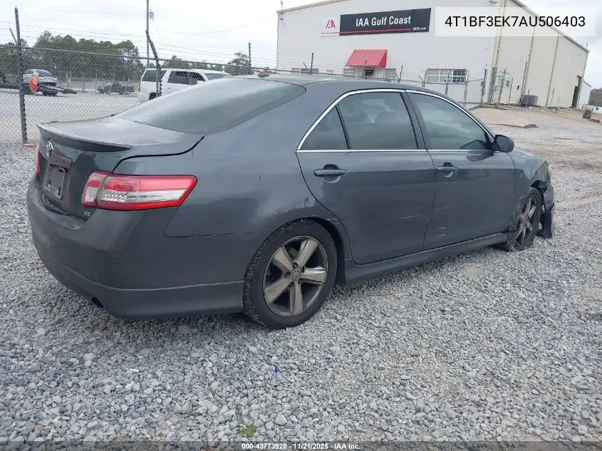 4T1BF3EK7AU506403 2010 Toyota Camry Se
