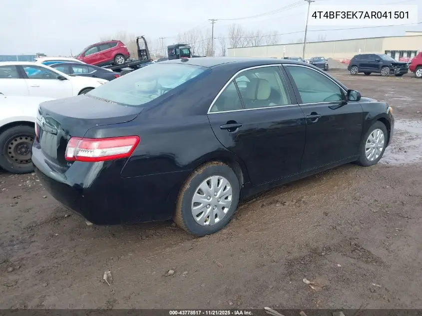 4T4BF3EK7AR041501 2010 Toyota Camry Le