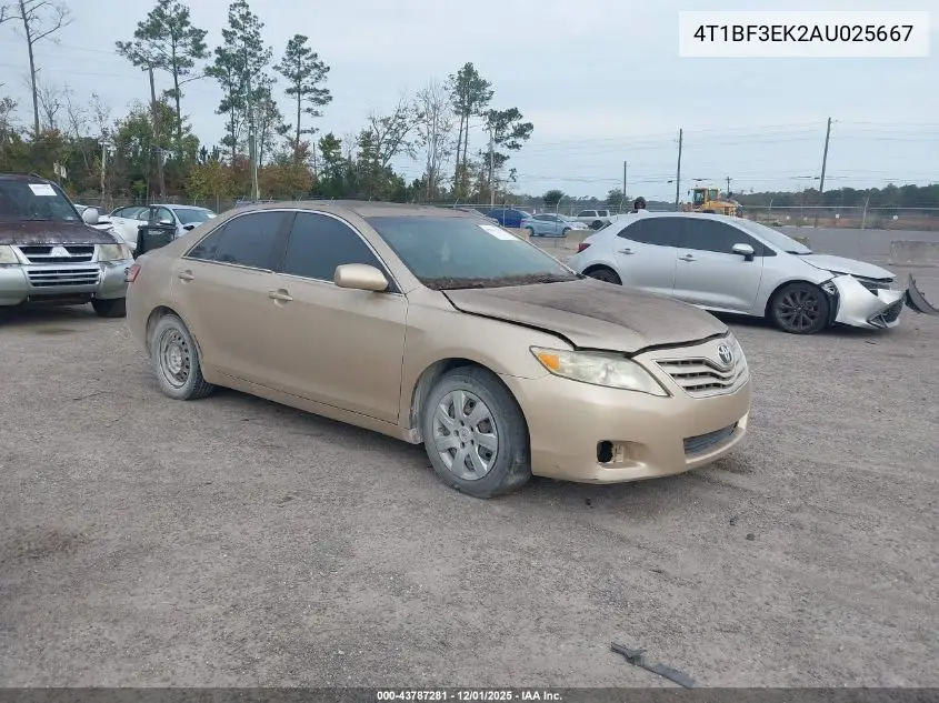 4T1BF3EK2AU025667 2010 Toyota Camry