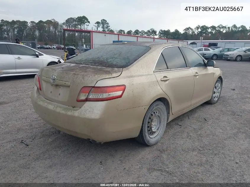 4T1BF3EK2AU025667 2010 Toyota Camry