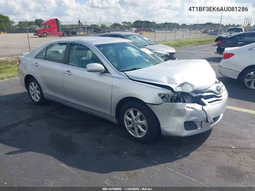 4T1BF3EK6AU081286 2010 Toyota Camry Le