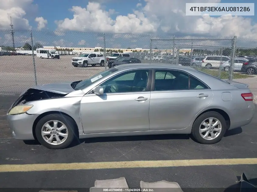 4T1BF3EK6AU081286 2010 Toyota Camry Le