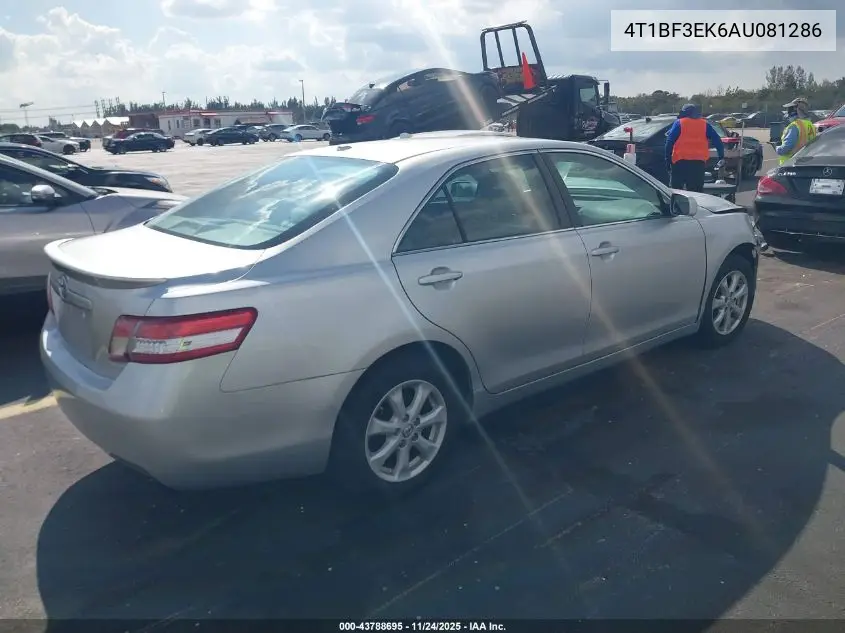 4T1BF3EK6AU081286 2010 Toyota Camry Le