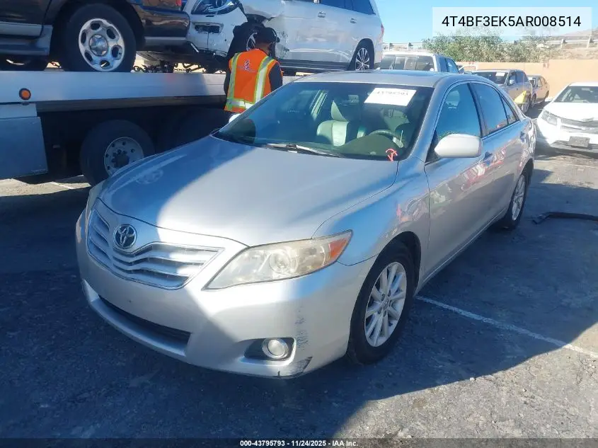 4T4BF3EK5AR008514 2010 Toyota Camry Xle