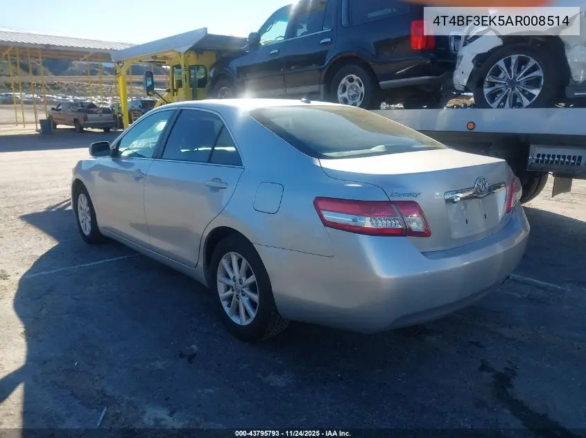 4T4BF3EK5AR008514 2010 Toyota Camry Xle