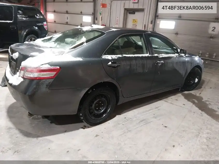 4T4BF3EK8AR006594 2010 Toyota Camry Le