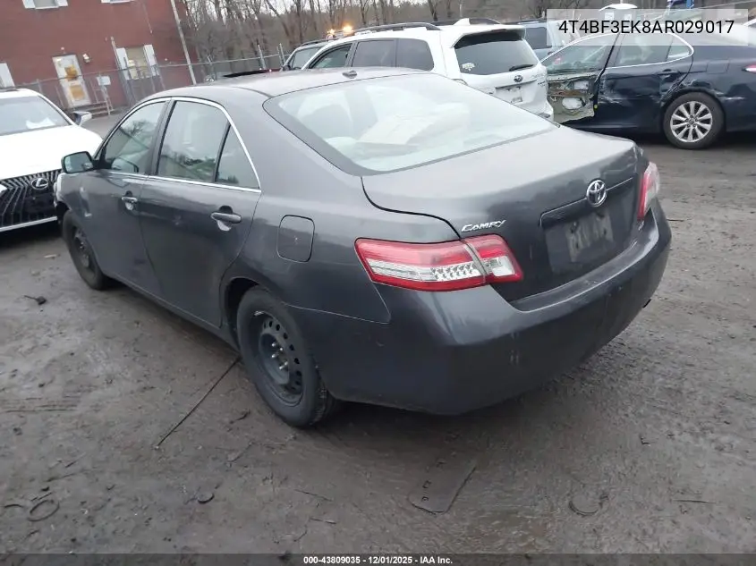 4T4BF3EK8AR029017 2010 Toyota Camry Le