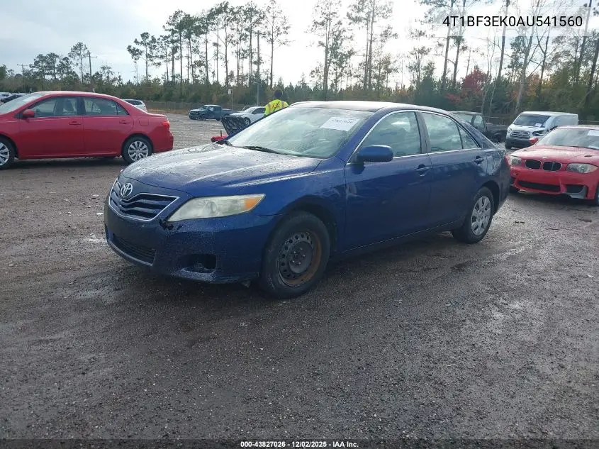 4T1BF3EK0AU541560 2010 Toyota Camry Le