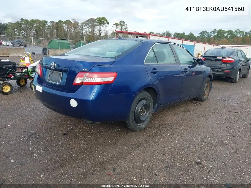 4T1BF3EK0AU541560 2010 Toyota Camry Le