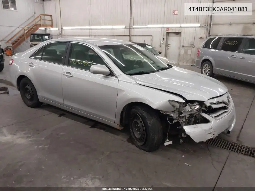 4T4BF3EK0AR041081 2010 Toyota Camry Le