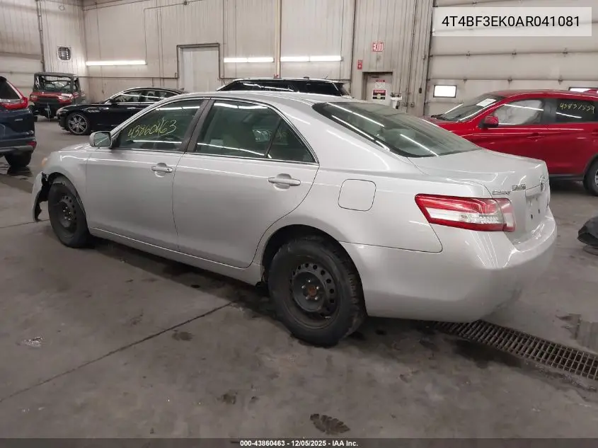 4T4BF3EK0AR041081 2010 Toyota Camry Le
