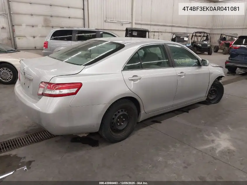 4T4BF3EK0AR041081 2010 Toyota Camry Le