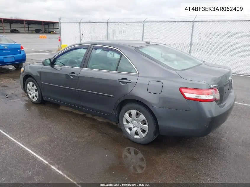 4T4BF3EK3AR062409 2010 Toyota Camry Le