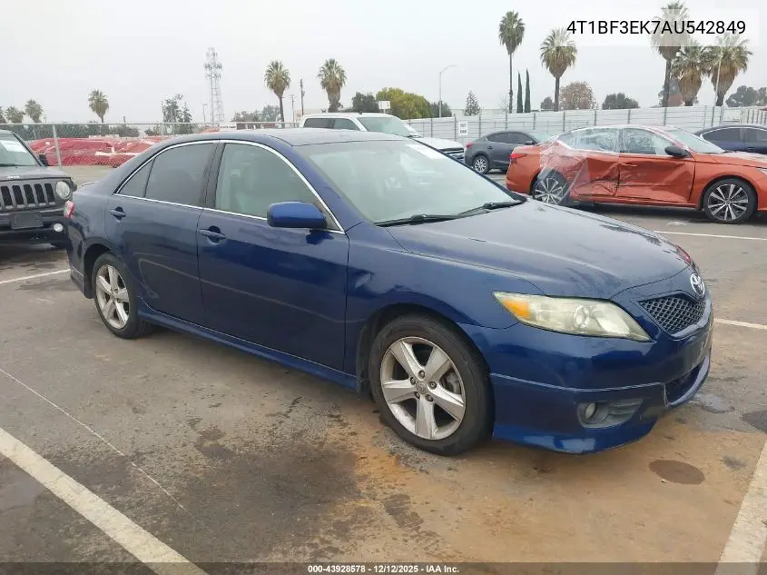 4T1BF3EK7AU542849 2010 Toyota Camry Se