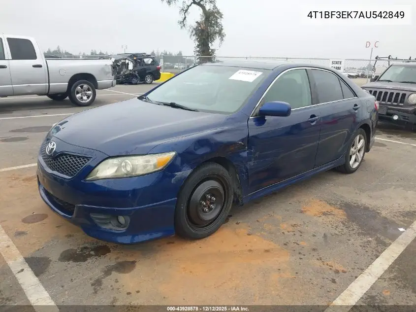 4T1BF3EK7AU542849 2010 Toyota Camry Se