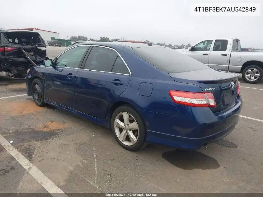 4T1BF3EK7AU542849 2010 Toyota Camry Se