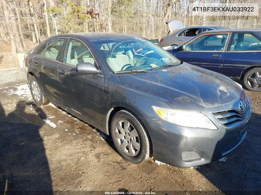 4T1BF3EKXAU033922 2010 Toyota Camry Le