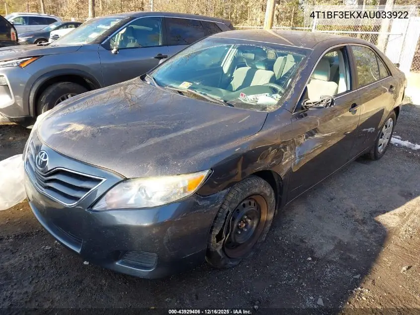 4T1BF3EKXAU033922 2010 Toyota Camry Le