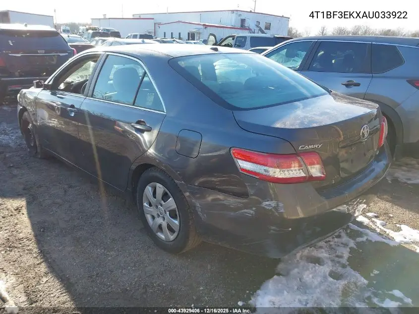 4T1BF3EKXAU033922 2010 Toyota Camry Le