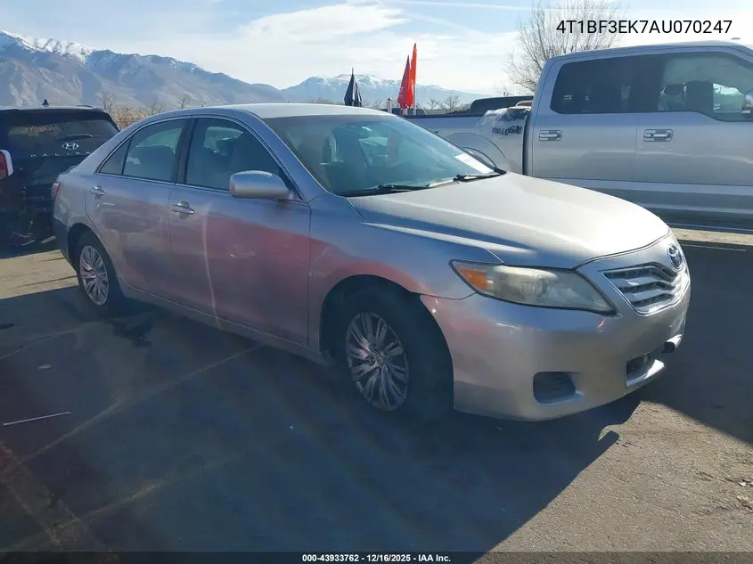 4T1BF3EK7AU070247 2010 Toyota Camry Le