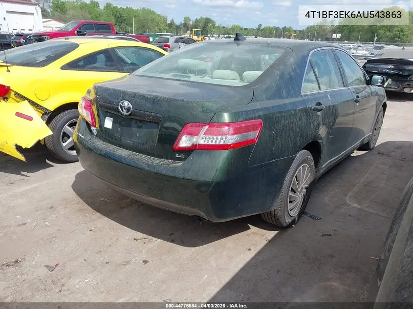4T1BF3EK6AU543863 2010 Toyota Camry Le