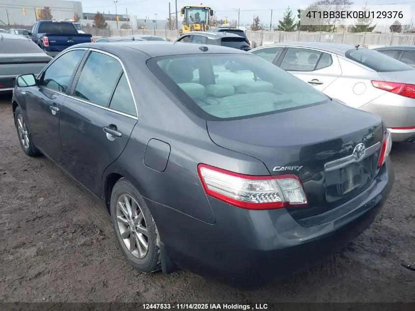 4T1BB3EK0BU129376 2011 Toyota Camry Hybrid