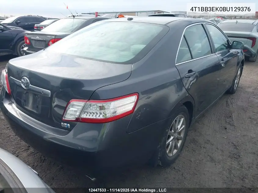 4T1BB3EK0BU129376 2011 Toyota Camry Hybrid