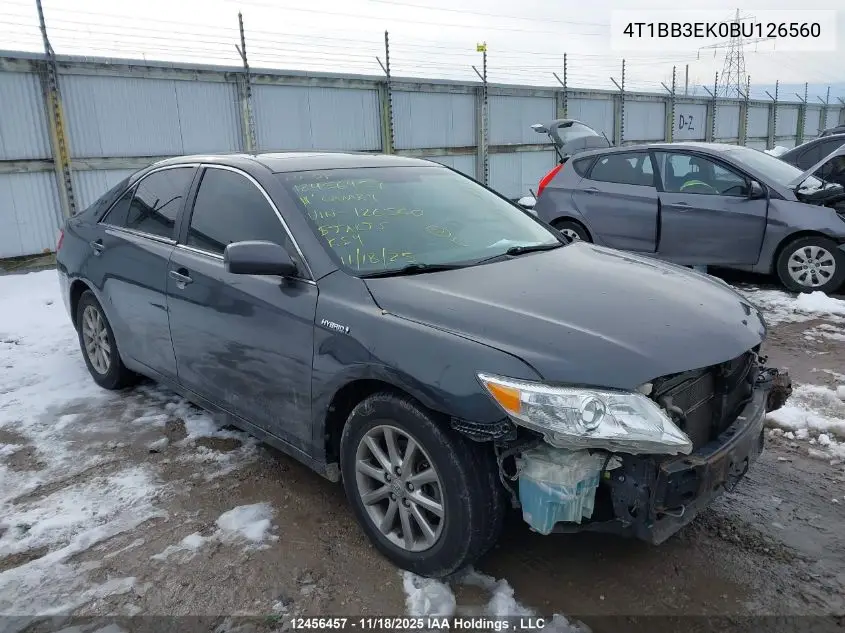 4T1BB3EK0BU126560 2011 Toyota Camry Hybrid