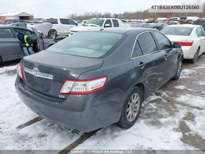 4T1BB3EK0BU126560 2011 Toyota Camry Hybrid