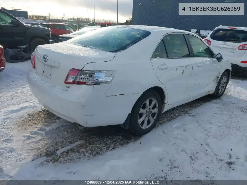 4T1BK3EK3BU626969 2011 Toyota Camry Le V6