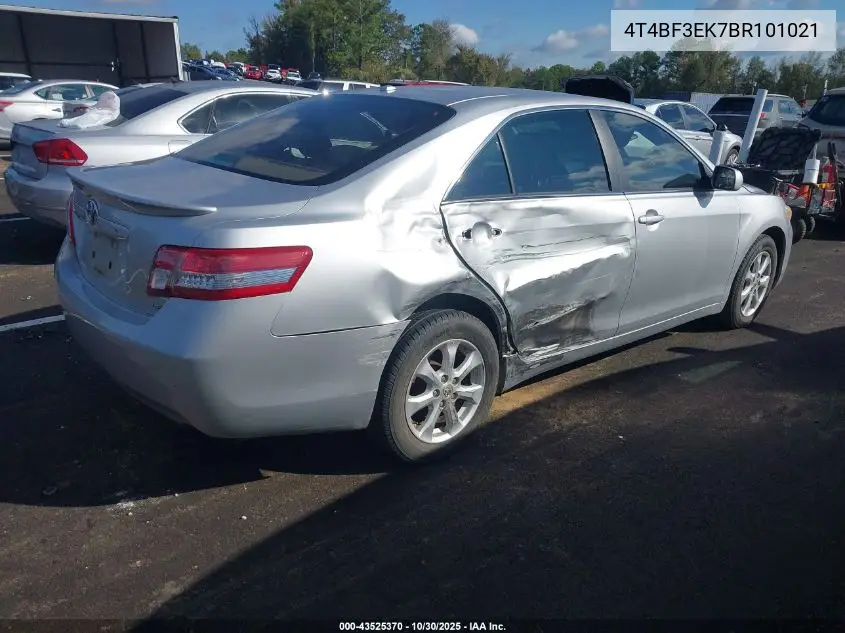 4T4BF3EK7BR101021 2011 Toyota Camry Le