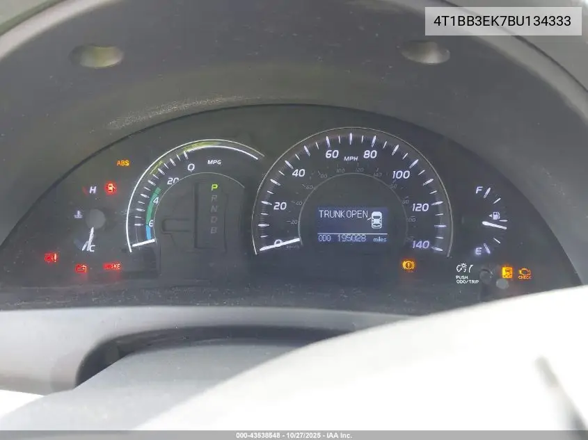 4T1BB3EK7BU134333 2011 Toyota Camry Hybrid