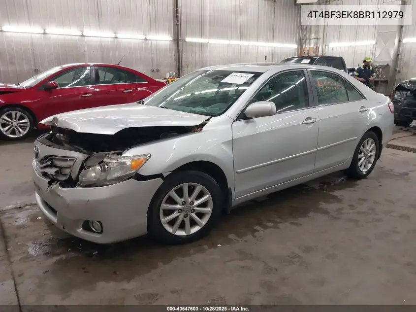 4T4BF3EK8BR112979 2011 Toyota Camry Xle