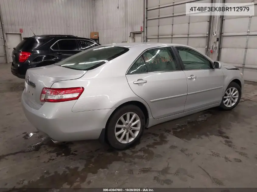 4T4BF3EK8BR112979 2011 Toyota Camry Xle