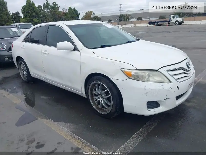 4T1BF3EK5BU778241 2011 Toyota Camry Le