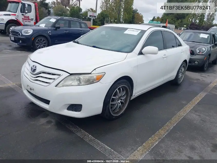 4T1BF3EK5BU778241 2011 Toyota Camry Le
