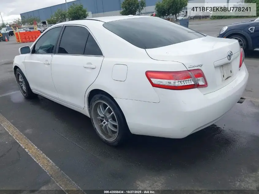 4T1BF3EK5BU778241 2011 Toyota Camry Le