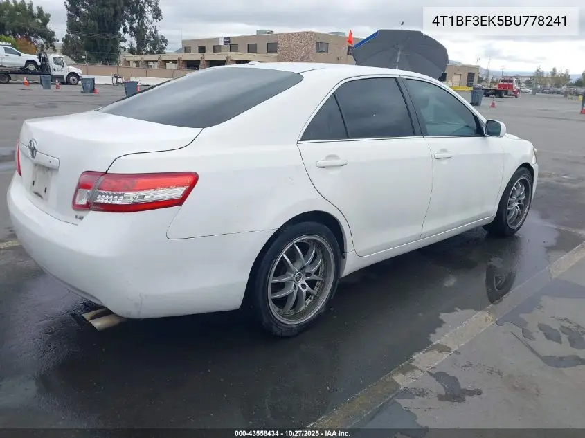 4T1BF3EK5BU778241 2011 Toyota Camry Le