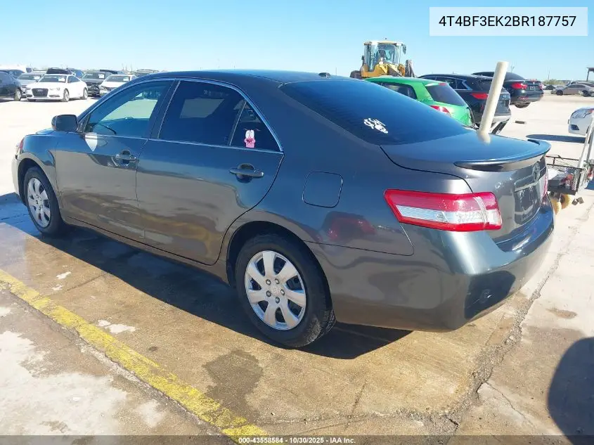 4T4BF3EK2BR187757 2011 Toyota Camry Le
