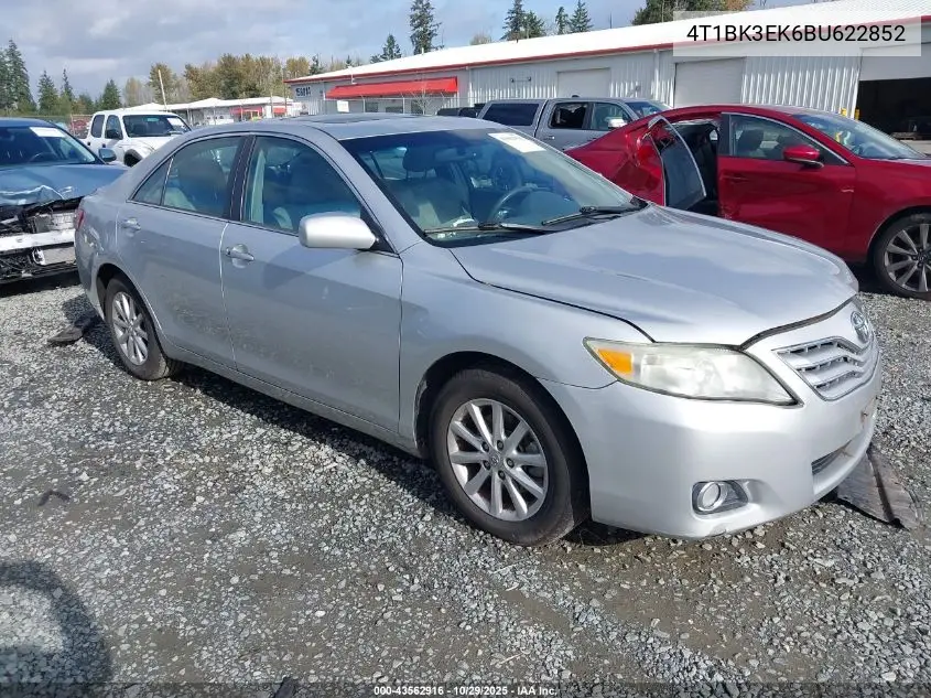 4T1BK3EK6BU622852 2011 Toyota Camry Xle V6