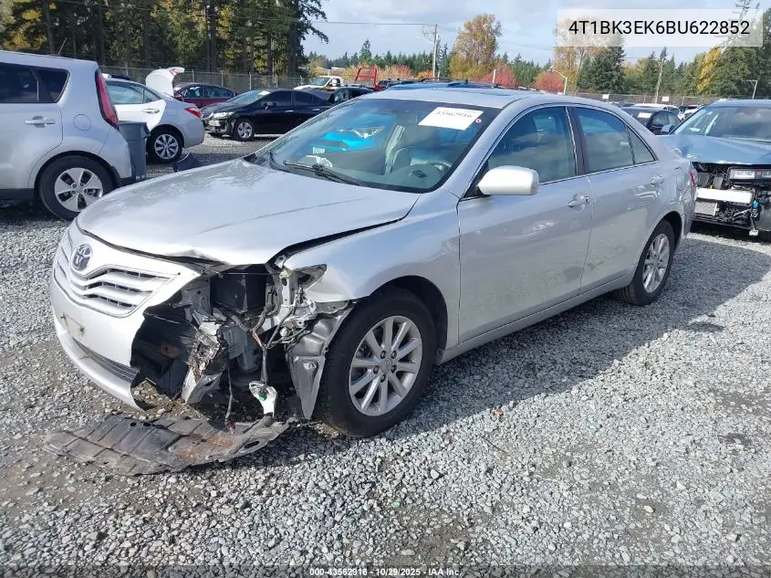 4T1BK3EK6BU622852 2011 Toyota Camry Xle V6