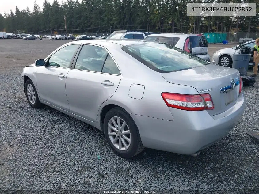 4T1BK3EK6BU622852 2011 Toyota Camry Xle V6