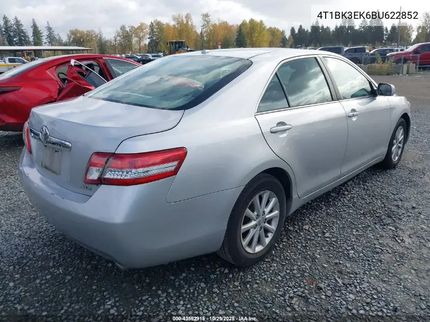 4T1BK3EK6BU622852 2011 Toyota Camry Xle V6