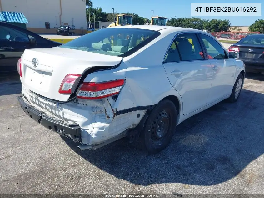 4T1BF3EK2BU616292 2011 Toyota Camry